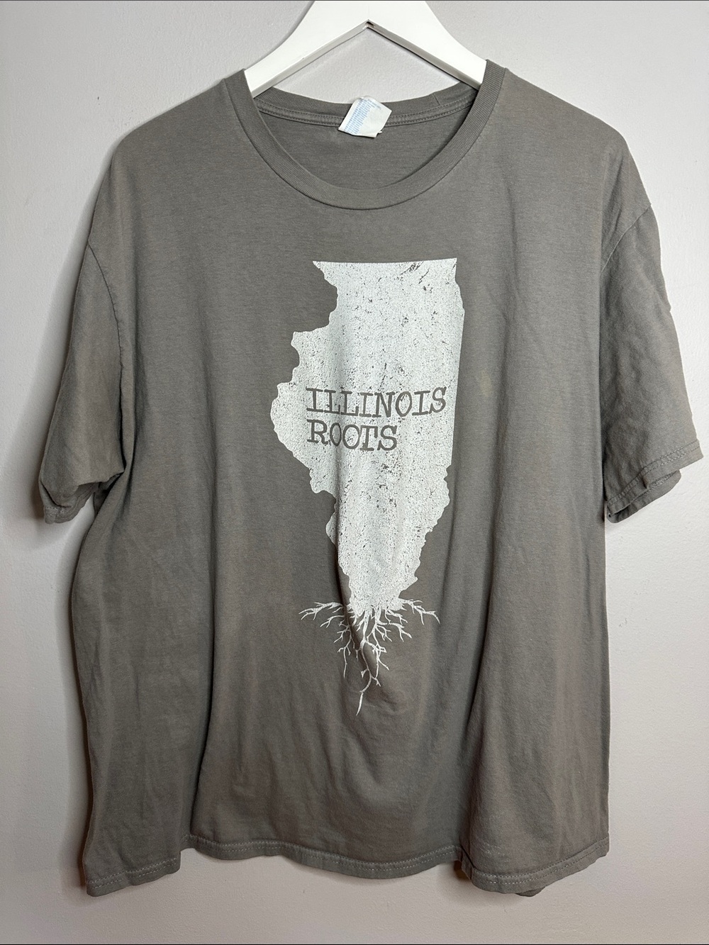 Illinois Roots Graphic T-Shirt - Gray size XL